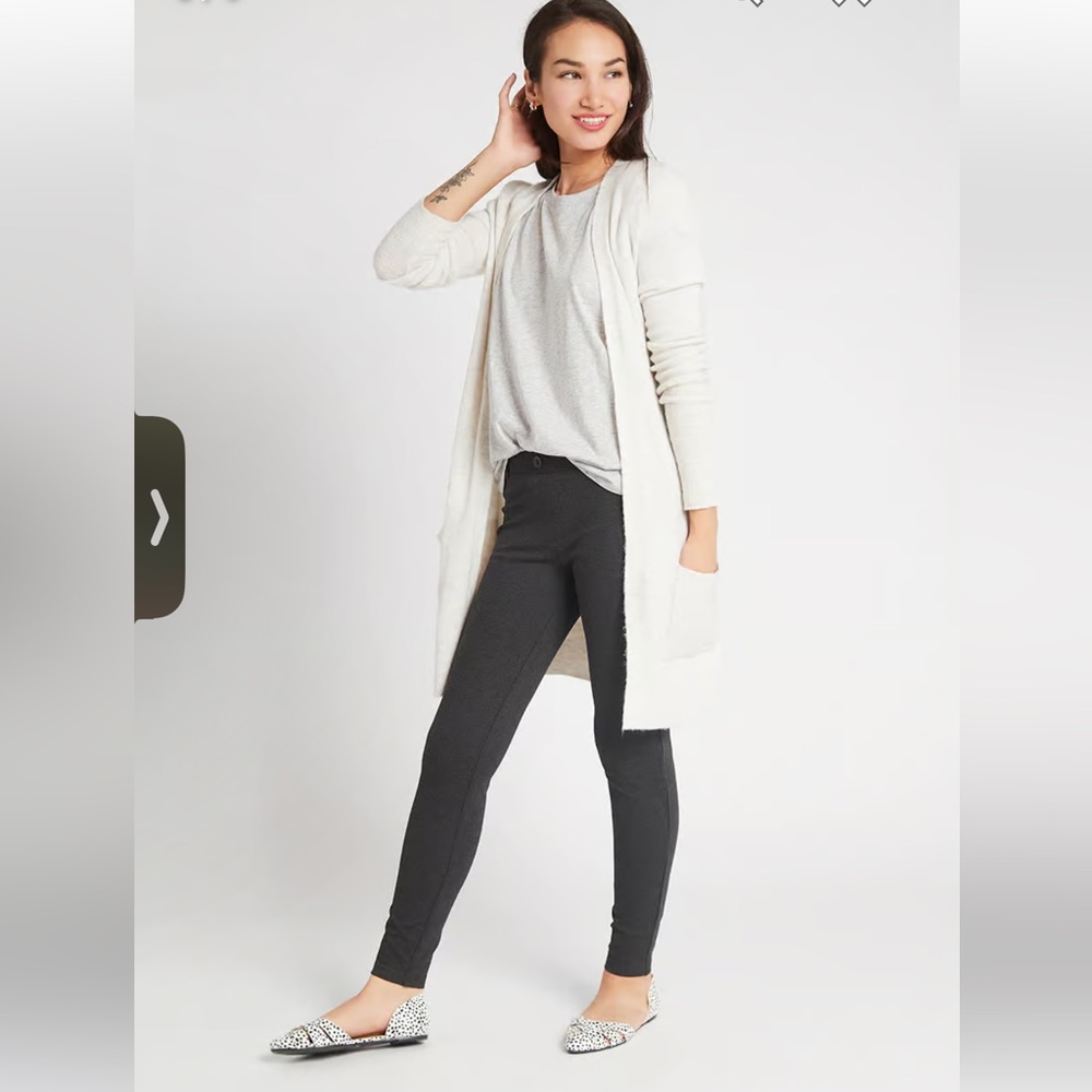 Betabrand Charcoal Gray Skinny-Leg Classic Dress Pant Yoga Pants Size Medium